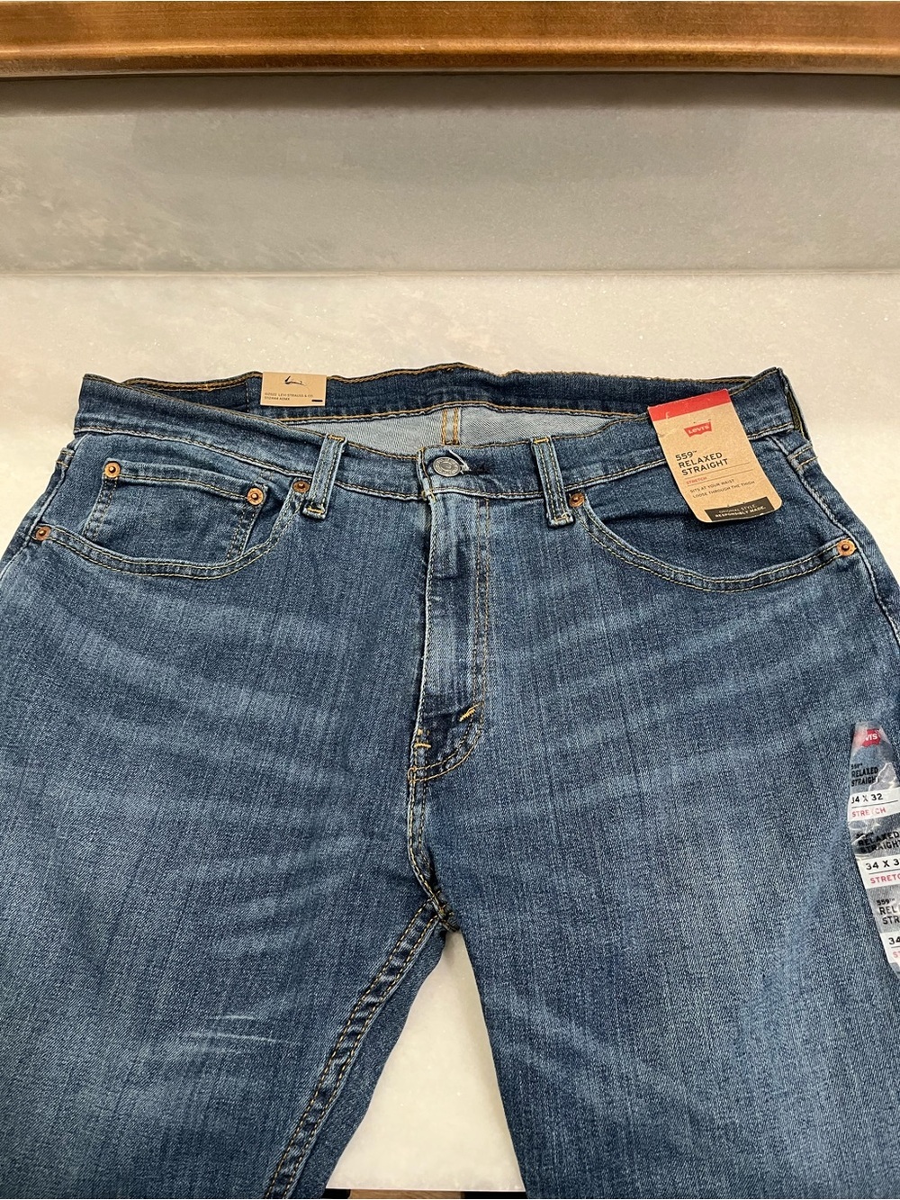 Levi’s 559 Relaxed Straight Men’s Stretch Jeans 34x32 Blue NWT